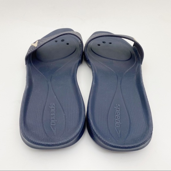 🌷SPEEDO Atami II Max Navy Blue Rubber Flat Slides - Picture 5 of 7